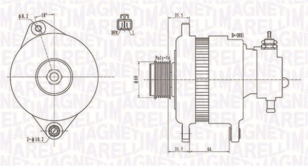 MAGNETI MARELLI Generaator 063731899010